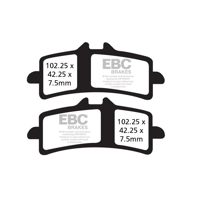 Klocki hamulcowe EBC GPFAX447HH torowe/profesjonalne (kpl. na 1 tarcze)