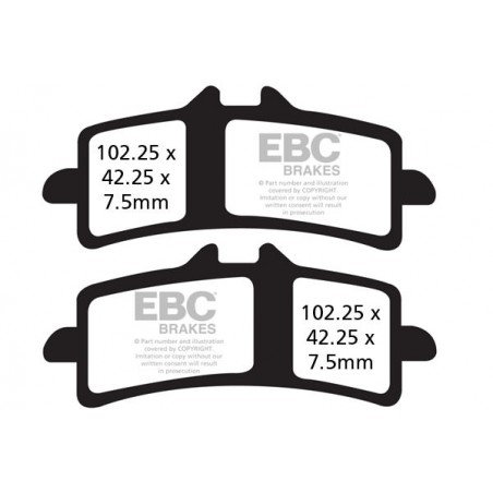 Klocki hamulcowe EBC GPFAX447HH torowe/profesjonalne (kpl. na 1 tarcze)