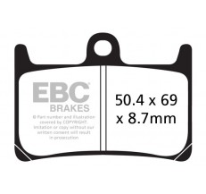 Klocki hamulcowe EBC GPFAX380HH torowe/profesjonalne (kpl. na 1 tarcze)