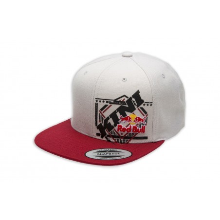 KINI-RB Slanted Cap Light Grey/Red