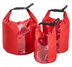 Q-Bag Set of 3 inside Pockets/Roll Bags 15L (Red)
