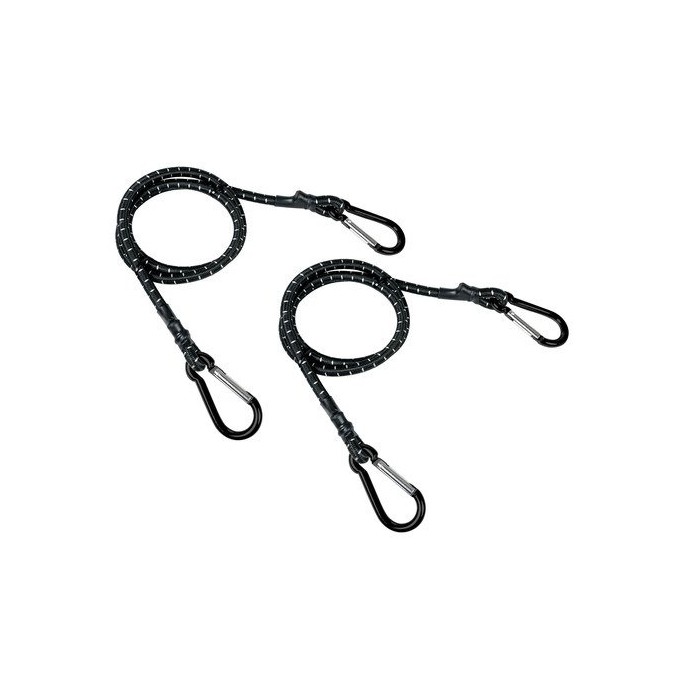 60179 Snap-Hook, pair of elastic cords with aluminium karabiners