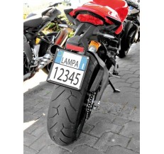 90481 Steel motorcycle licence plate frame – Black