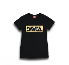 DAVCA T-shirt black gold logo