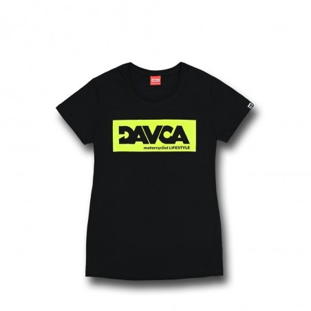 DAVCA T-shirt black fluo logo