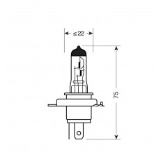 58042 12V Halogen lamp - (H4) - 130/90W - P43t - 1 pcs – D/Blister