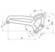 90188 Side licence plated holder for scooters with Minarelli engine