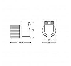 38969 PX-2, all-weather power socket, 12/24V