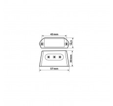 90586 A-ion, 3 Smd Led licence plate lamp, 12V