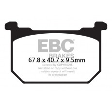 Klocki hamulcowe EBC FA068 (kpl. na 1 tarcze)