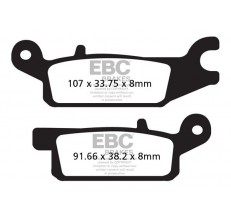 Klocki hamulcowe EBC FA443R (kpl. na 1 tarcze) (odpowiednik PROX 37.255102)