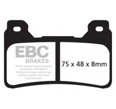 Klocki hamulcowe EBC GPFAX390HH torowe/profesjonalne (kpl. na 1 tarcze)
