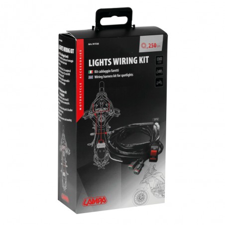 91725 Light Wiring Kit, wiring harness kit for motorcycle spotlights, 12V