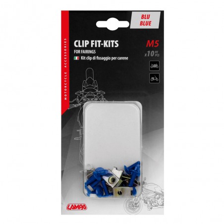 91659 Clip Fit-Kits for fairings (5 MA) - 10 pcs - Blue