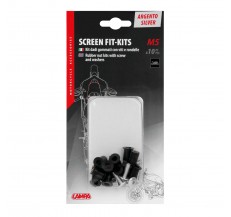 91650 Screen Fit-Kits, rubber nut kits with screw and washers (5 MA) - 10 pcs - Silver