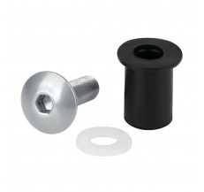 91650 Screen Fit-Kits, rubber nut kits with screw and washers (5 MA) - 10 pcs - Silver
