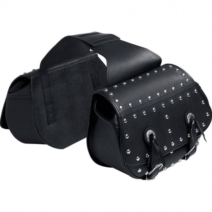 Q-Bag Leatherette saddle bag pair 09 with rivets 30L