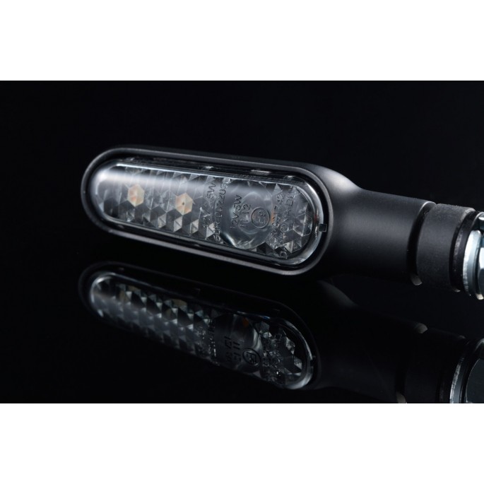 89232 "D-LIGHT" LED INDICATORS PAIR BLACK SMOKE 