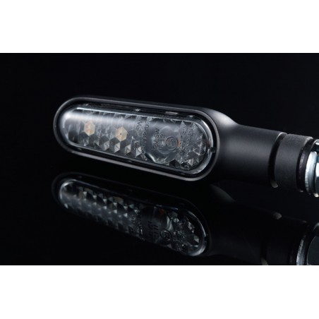 89232 "D-LIGHT" LED INDICATORS PAIR BLACK SMOKE 