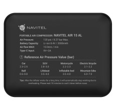 NAVITEL AIR 15 AL Portable battery air compressor