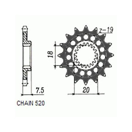 ZEBATKA NAPEDOWA SUNSTAR SUNF344-13
