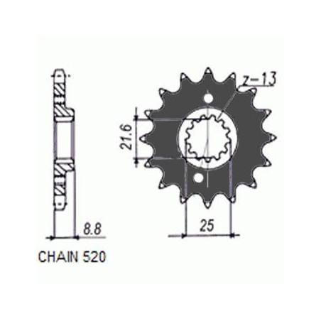 ZEBATKA NAPEDOWA SUNSTAR SUNF356-14