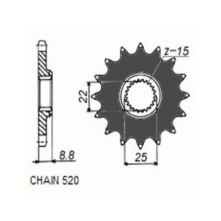 ZEBATKA NAPEDOWA SUNSTAR SUNF357-13