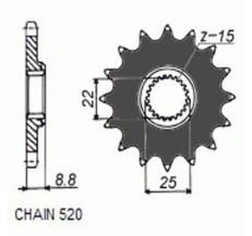 ZEBATKA NAPEDOWA SUNSTAR SUNF357-14