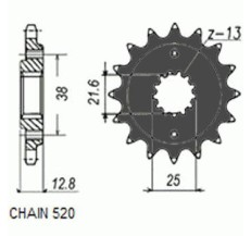 ZEBATKA NAPEDOWA SUNSTAR SUNF359-14 (WYCOFANA Z PRODUKCJI)