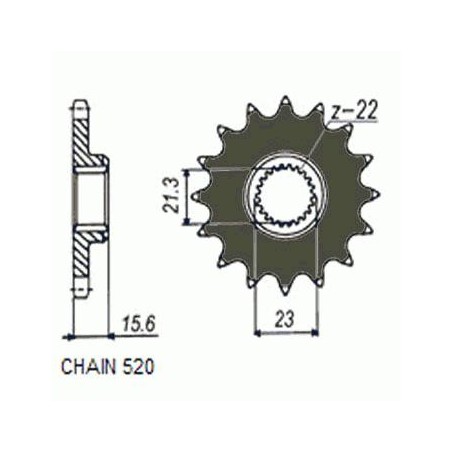 ZEBATKA NAPEDOWA SUNSTAR SUNF372-15