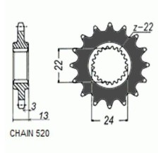 ZEBATKA NAPEDOWA SUNSTAR SUNF377-17 (WYCOFANA Z PRODUKCJI)