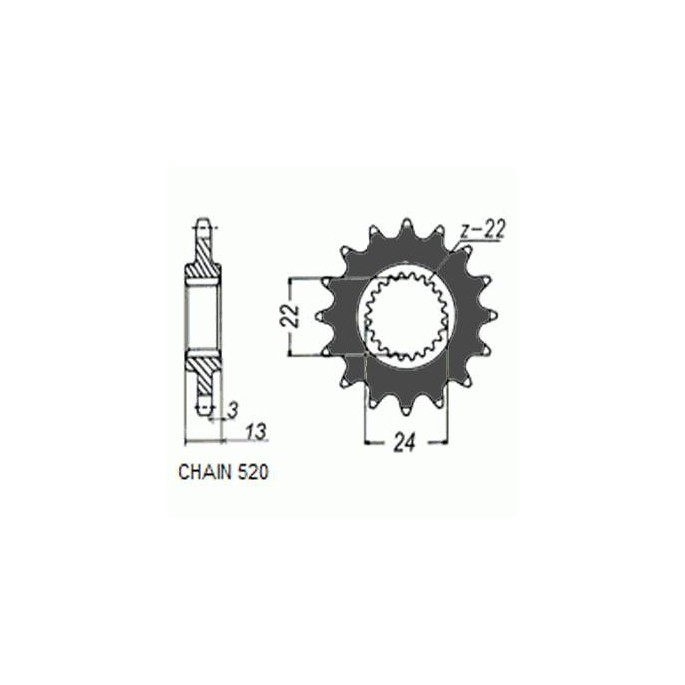 ZEBATKA NAPEDOWA SUNSTAR SUNF377-17 (WYCOFANA Z PRODUKCJI)
