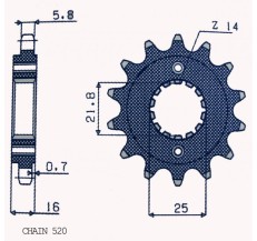 ZEBATKA NAPEDOWA SUNSTAR SUNF380-14