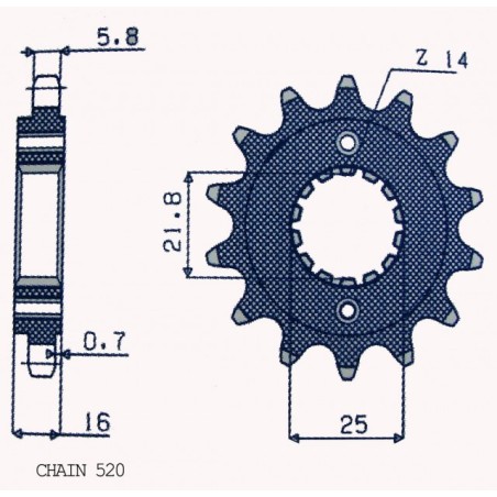 ZEBATKA NAPEDOWA SUNSTAR SUNF380-14