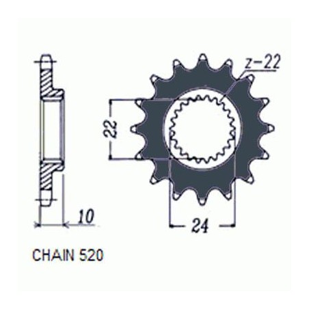 ZEBATKA NAPEDOWA SUNSTAR SUNF386-16