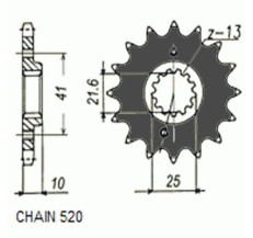 ZEBATKA NAPEDOWA SUNSTAR SUNF387-14