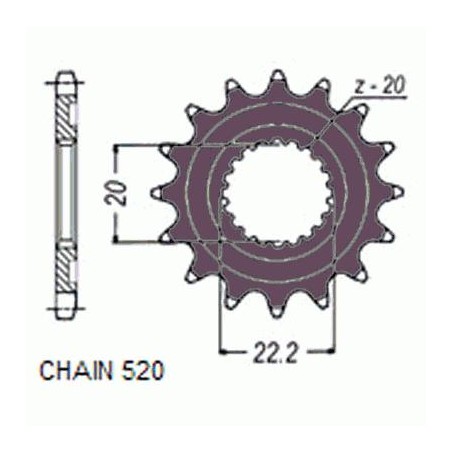 ZEBATKA NAPEDOWA SUNSTAR SUNF388-13