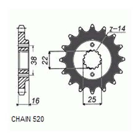 ZEBATKA NAPEDOWA SUNSTAR SUNF389-15