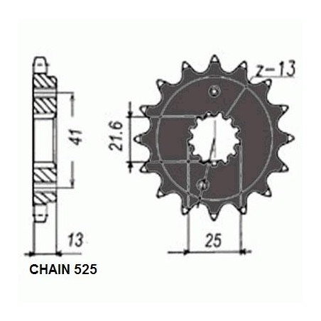 ZEBATKA NAPEDOWA SUNSTAR SUNF407-16