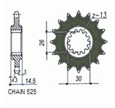 ZEBATKA NAPEDOWA SUNSTAR SUNF410-15