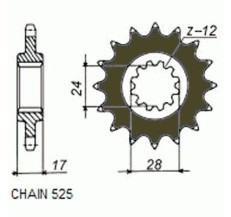ZEBATKA NAPEDOWA SUNSTAR SUNF412-14