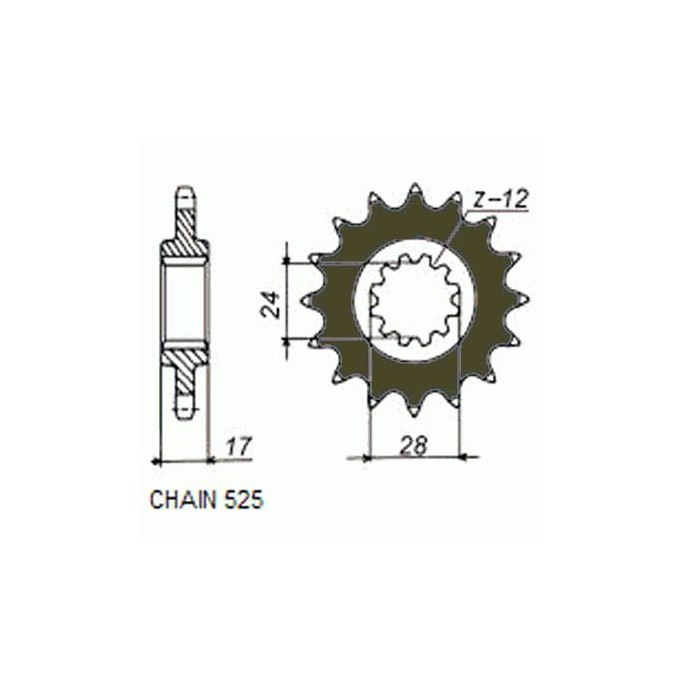 ZEBATKA NAPEDOWA SUNSTAR SUNF412-14