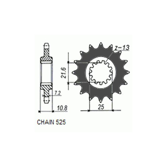 ZEBATKA NAPEDOWA SUNSTAR SUNF414-16