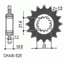 ZEBATKA NAPEDOWA SUNSTAR SUNF414-17