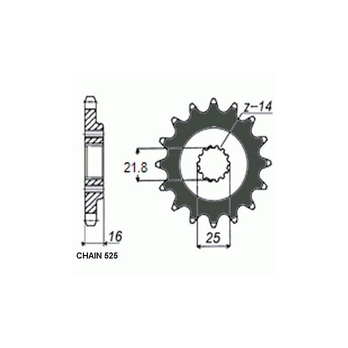 ZEBATKA NAPEDOWA SUNSTAR SUNF415-14
