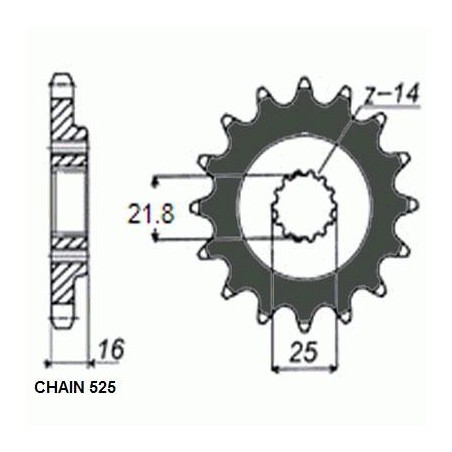 ZEBATKA NAPEDOWA SUNSTAR SUNF415-15