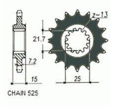 ZEBATKA NAPEDOWA SUNSTAR SUNF417-15
