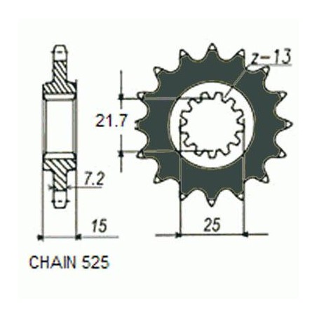 ZEBATKA NAPEDOWA SUNSTAR SUNF417-15