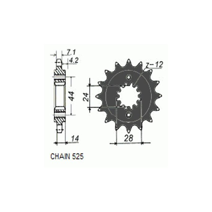 ZEBATKA NAPEDOWA SUNSTAR SUNF418-17