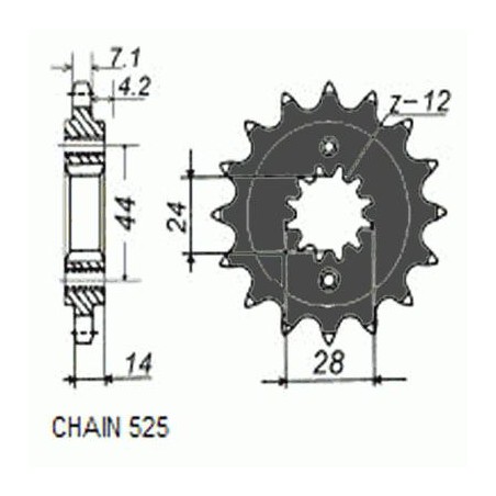 ZEBATKA NAPEDOWA SUNSTAR SUNF418-17